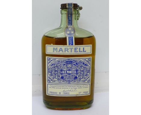 A bottle of vintage Martell Cognac, c.1930