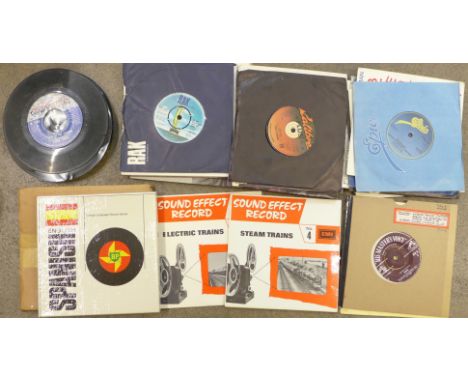 Fifty 45rpm vinyl singles, 1960's-1970's including John Lennon, Madness, Police and ELO