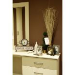 Assorted Showroom Dressing Items including clock, photo frames, vase.