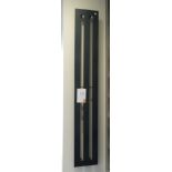 A Zehnder Wall Mounted Display Radiator, 1800 x 280mm in blue/grey.