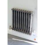 A Classic Style Wall Mounted Display Radiator, 500mm x 500mm in silver.