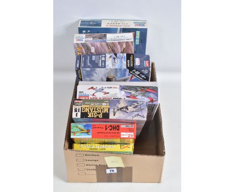 EIGHT BOXED UNBUILT MILITARY AIRCRAFT MODEL KITS, to include two vintage 'The Lindberg Line' kits numbered 426:39 and 425, tw