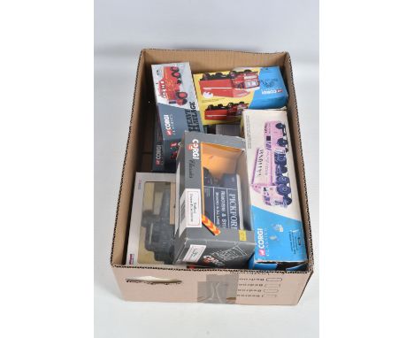 EIGHT BOXED LIMITED EDITION CORGI CLASSICS HEAVY HAULAGE MODELS , to include a  'Elliotts of York' Diamond T Low Loader with 