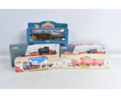 FIVE BOXED LIMITED EDITION CORGI CLASSIC DIECAST HAULAGE MODELS, to include a 'Tennant' Atkinson 8 Wheel Rigid with Trailer a