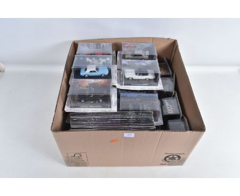 A COLLECTION OF BLISTER PACK GE FABBRI LTD UNIVERSAL HOBBIES JAMES BOND CAR 007 COLLECTION 1:43 MODELS, James Bond 007 diecas