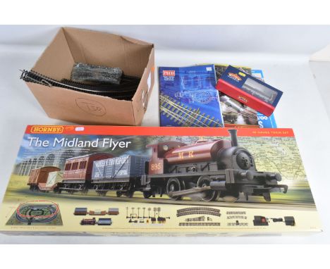 A BOXED HORNBY RAILWAYS OO GAUGE 'THE MIDLAND FLYER' TRAIN SET, No.R1115, comprising class 0F 'Pug' Saddle Tank, No.895, M.R.