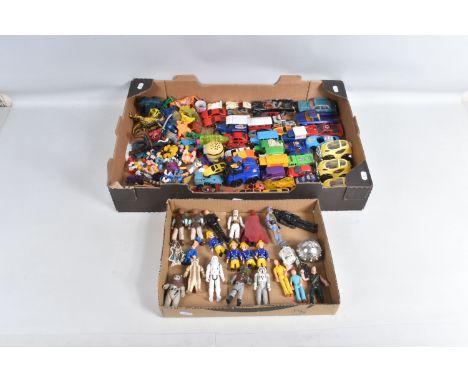 A QUANTITY OF UNBOXED AND ASSORTED PLAYWORN STAR WARS FIGURES, mainly 1980's LFL marked issues but does include Boba Fett mar