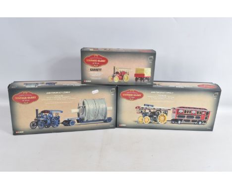 THREE BOXED CORGI DIECAST  LIMITED EDITION VINTAGE GLORY OF STEAM MODELS, to include a Fowler B6 Showmans Locomotive 'Onward'