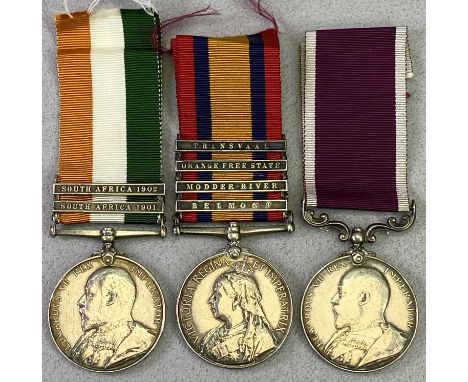 VICTORIA &amp; EDWARD VII SERVICE MEDAL TRIO awarded to 22261 SERJT.G.Sheppard.R.E and 22261 CO.SJT.MJA.G.Sheppard.R.E to inc