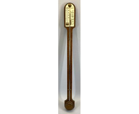 I BLATT BRIGHTON 20TH CENTURY MAHOGANY STICK BAROMETER - 90cms H