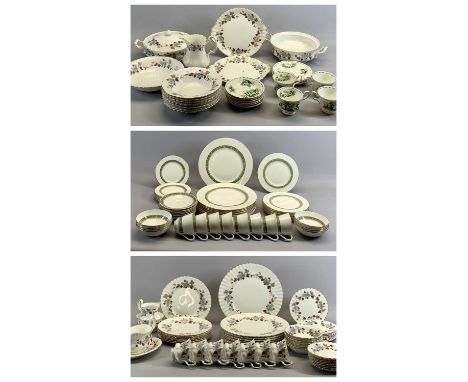 ROYAL ALBERT 'LORRAINE' DINNER &amp; TEA SERVICE - for 8 persons including two circular two-handled tureens, sauce boat on st