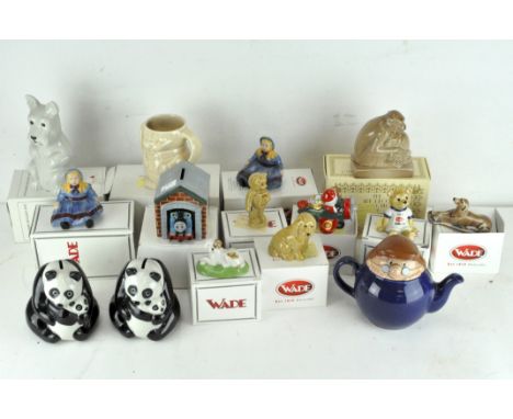 A collection of fifteen Wade ceramic figures, various designs and models, including Thomas the Tank Engine Moneybank, Santa's