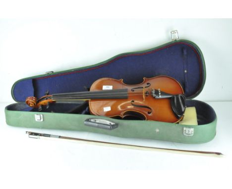 A 1/2 size viola in carry case with bow, 65cm long