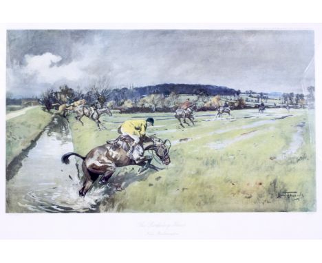A signed Lionel Edwards print, 'The Berkley Hunt, Near Rockhampton', 35cm x 52cm, framed and glazed