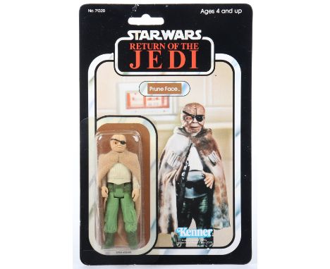 Kenner Star Wars Return of The Jedi Prune Face Vintage Original Carded Figure, 3 ¾ inches mint, factory sealed bubble, punche