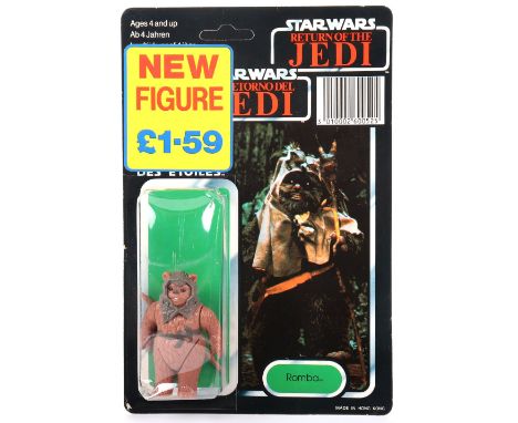 Palitoy General Mills Star Wars Return of The Jedi Tri Logo Romba Vintage Original Carded Figure, 3 ¾ inches mint, factory se