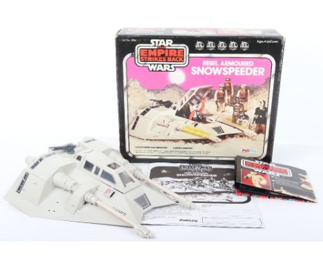 Boxed Palitoy Star Wars The Empire Strikes Back Rebel Armoured Snowspeeder, Cat.No.33361, opening cockpit, landing gear, batt