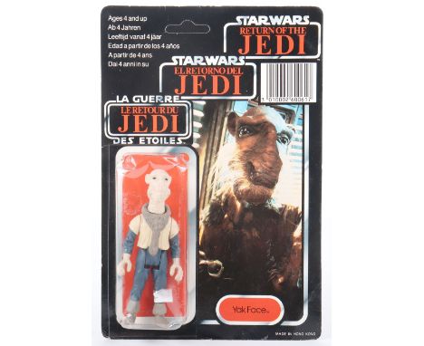 Palitoy General Mills Star Wars Return of The Jedi Tri Logo Yak Face Vintage Original Carded Figure, 3 ¾ inches mint, factory