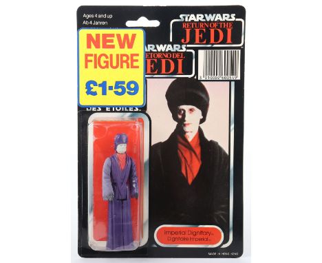 Palitoy General Mills Star Wars Return Of The Jedi Tri Logo  Imperial Dignitary Vintage Original Carded Figure, 3 ¾ inches mi