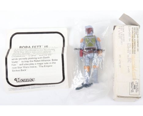 Kenner Star Wars Boba Fett Mail-Away 3 ¾ inches Vintage Figure, in mint sealed bag, note to consumers leaflet, stating the ro