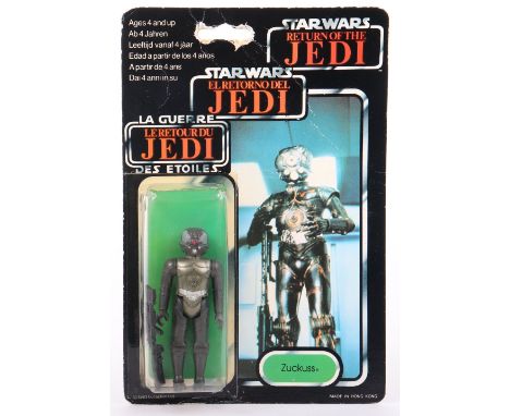 Palitoy General Mills Star Wars Return of The Jedi Tri Logo Zuckuss Vintage Original Carded mint Figure 3 ¾ inches, sealed bu