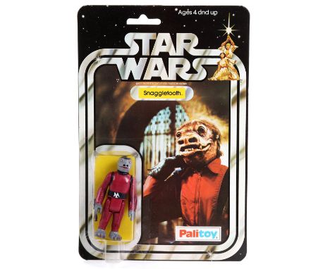 Palitoy Star Wars Snaggletooth Vintage Original Carded Figure, 3 ¾ inches mint, with mint bubble on near mint 20 back punched