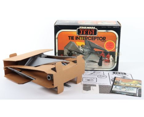 Boxed Palitoy General Mills Star Wars Return of The Jedi Tie Interceptor Vehicle, in mint condition ’Battle sound and flashin