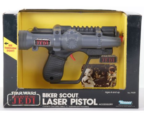 Vintage Kenner Star Wars Return of The Jedi Biker Scout Laser Pistol, No 71520 circa 1983 In mint original condition, box is 