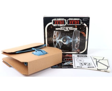 Vintage Boxed Palitoy Meccano General Mills Star Wars Return Of The Jedi “Battle-Damaged” Imperial Tie Fighter, in excellent 