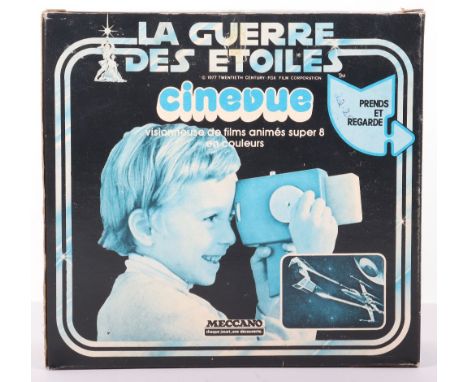 Meccano France Star Wars Cinevue Film Projector, with cassette circa 1977 "Visonneuse De films Animes Super 8 En Couleurs", n