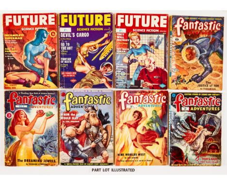 Future combined with Science Fiction Stories (1951-52 Thorpe &amp; Porter) 2-4, 6-8 (British 1/6d editions). With Fantastic A