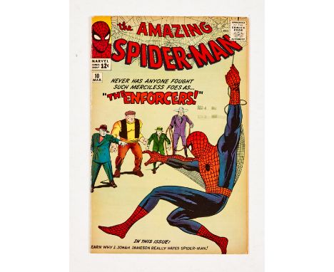 Amazing Spider-Man 10 (1964). Cents copy. High cover gloss. Double arrival stamp to cover, tanning to inside cover margins [f