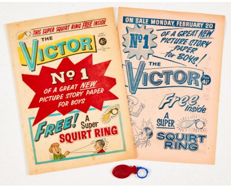 Victor No 1 (1961) wfg Super Squirt Ring and 4 pg Victor No 1 Flyer. Starring I Flew with Braddock, Come Away The United and 