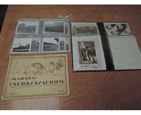 An album of Scottish Postcards, vintage and later, also a Beatles Card seen, five Royalty Cards seen along with a Hungarian 1