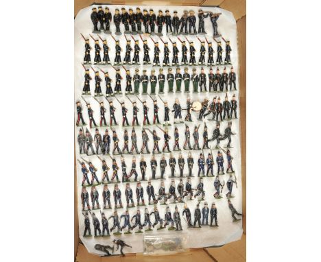 Britains, Timpo &amp; Similar - A Large Group of Pre &amp; Post-War Lead Soldiers. Including Timpo Sailors (c.1950). Conditio