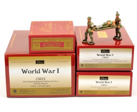 Britains - World War 1 Range - A Group of Boxed Sets. Comprising: Set No. 23033 '1916 British Regimental Aid Post Set No. 3 S