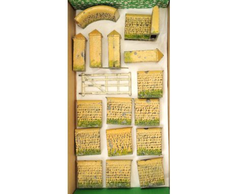 Britains - Flint Wall Sections, Pillars &amp; Gate. Conditions generally appear Good overall. See photo.&nbsp;
