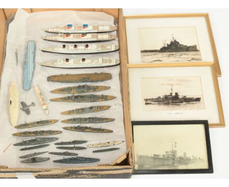 TREMO (Treforest Mouldings), Triang, Chad Valley &amp; Others - A group of lead &amp; diecast ship models (TREMO are 1/1200th