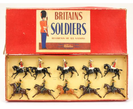 Britains - Set No. 50 'The Life Guards and 4th Hussars', Boxed. (Early Post War Version). Conditions generally appear Good Pl
