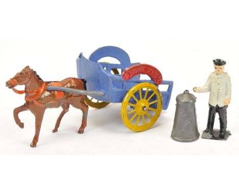 Charbens Milk Cart - Pre-War Issue. Rare blue, red &amp; yellow version. Conditions generally appear Good to Good Plus overal