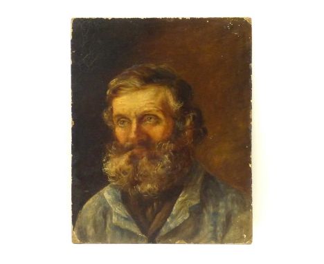 19TH CENTURY BRITISH SCHOOL; oil on board, portrait of a bearded gentlemen, unsigned.38 x 30cm