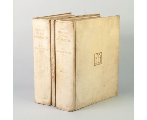 SHACKLETON, ERNEST H., THE HEART OF ANTARCTIC AND THE ANTARCTIC BOOK BEING THE STORY OF THE BRITISH ANTARCTIC EXPEDITION 1907