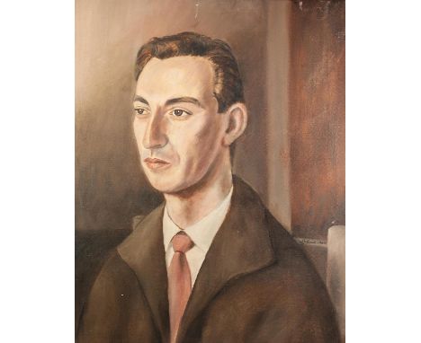 SAL LEWIS? (MID TWENTIETH CENTURY) OIL ON CANVAS Shoulder length portrait of a gentleman Indistinctly signed and dated 1962 2