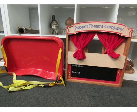 A puppet theatre and a theatre usher's tray (2)