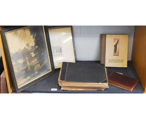Three Early 20th Century Photograph Albums, scenes from Cornwall, Robin Hoods Bay, Whitby, Isle of Man, Country House interio