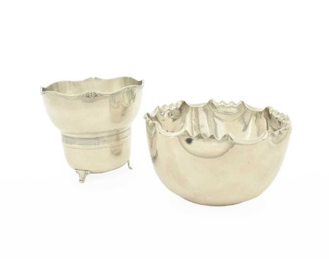 An Edward VII Silver Bowl and a George V Silver Bowl, The First Sheffield, 1901 and the Second Birmingham, 1914, variously de