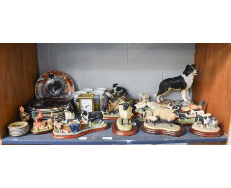 Border Fine Arts 'Suffolk Ewe &amp; Lamb', model No. 119 by Ray Ayres, on wood base and 'Suffolk Tup', model No. BO96 by Anne