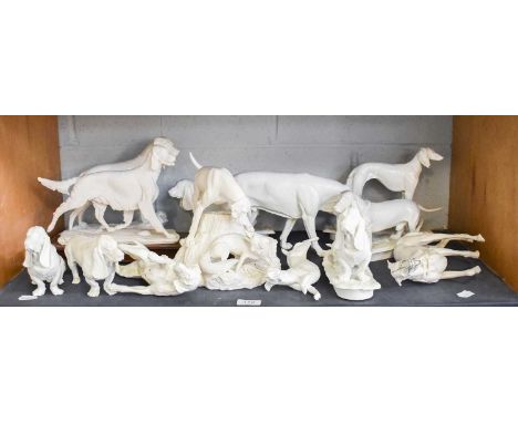 Albany Fine China "Fox & Hound" (undecorated), by Neil Campbell, and a quantity of other factory whites, including "Rhodesian
