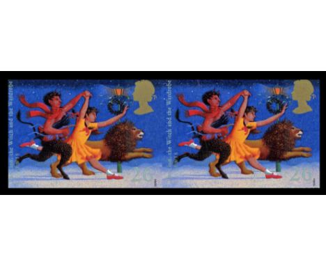 Great Britain.1999 Fantasy Novels 26p. Horizontal pair virtually 'Imperforate'. Just tiny indents are visible between under m