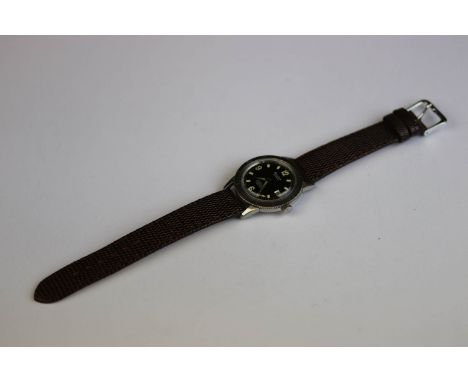 Gents Stainless Steel Bulova Snorkel Automatic Divers Wristwatch, with black dial, sweep seconds hand and date box at the thr